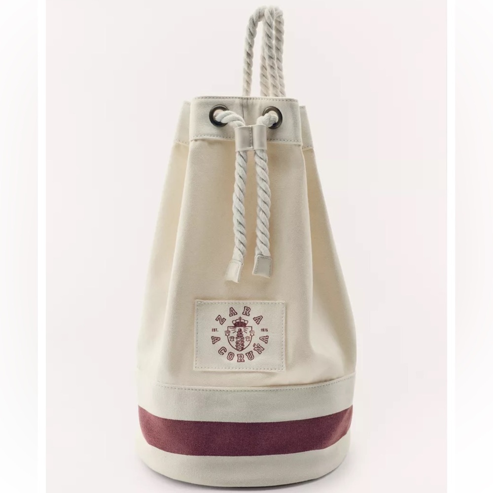 ZARA Canvas Duffel Bag Limited Edition 50th Anniversary ECRU